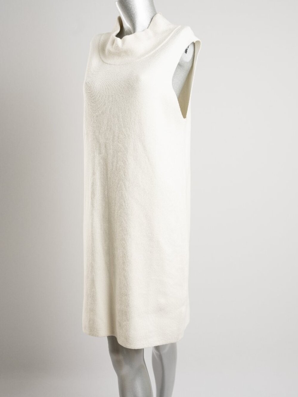 Burgess Paris Mockneck Sweater Dress in Cream